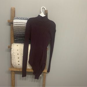 Kendall and Kylie bodysuit! Size XS. Color: Plum. Sweater material